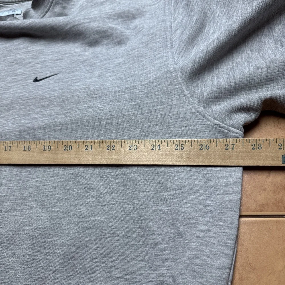 Vintage Y2K Nike Sweatshirt Men's Sz XL Grey Faded Distressed Grunge Swoosh Logo